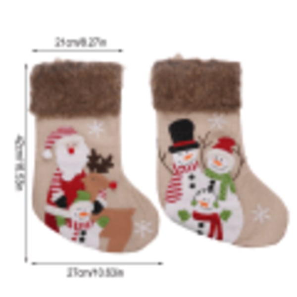 Julstrumpa dekoration Öppen spis Xmas Presentpåse Bärbar Snowman