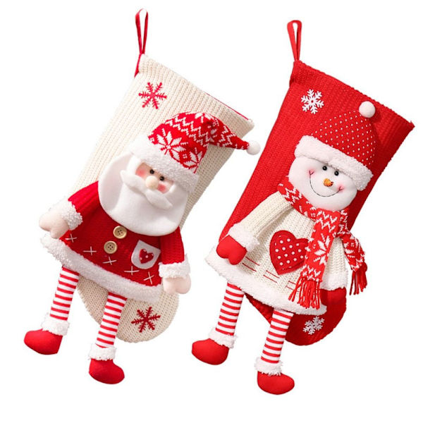 Christmas Stocks Xmas Presentpåse MOCKAD SNÖGUBARE Suede Snowman