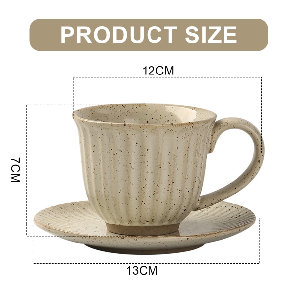 retro flower latte med bricka Enkel europeisk handtvättad 160ml