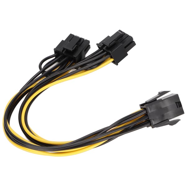 6 stk. strømkabel 6-pin hun PCIE til 2xPCIE 8-pin han 20 cm GPU-strømadapter til computertilbehør