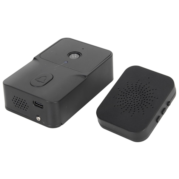 WIFI Video Dørklokke HD 1080P IR Nattesyn Fjernbetjent Visuel Intercom Dørklokke til Hjemmet Sort