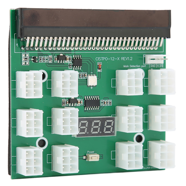 Power Breakout Board 12 Porte 6pin 1600W Server Strømforsyningsfordelingskort Adapter Tilbehør 12V