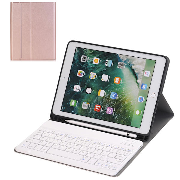 iPad- case, med normalt tangentbord utan bakgrundsbelysning, Rose Gold