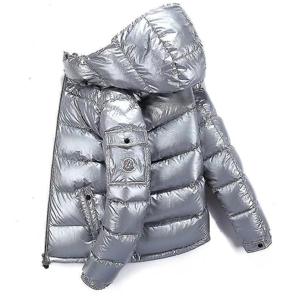 Kiiltävä miesten untuvatakki Talvitakki Seisova kaulus Untuvatakki hupun kanssa 4XL