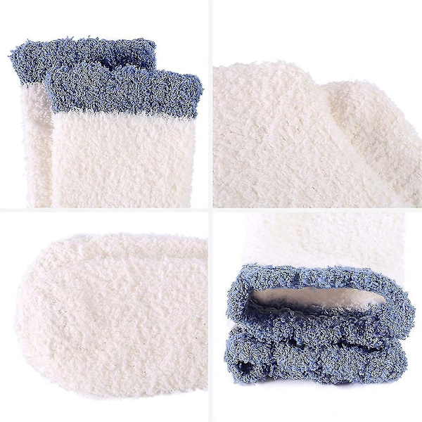 6 paria Fuzzy-sukkia naisten lämpimiä talvisukkia (kierteet)