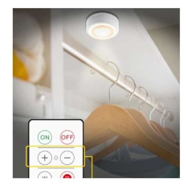 6-pakke Trådløse LED-Spotlights med Fjernkontroll
