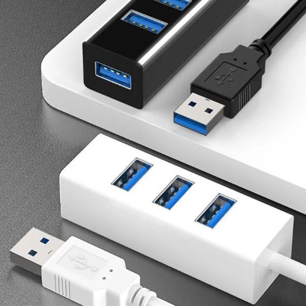 USB Hub Multi USB Splitter Hub Använd power Black 30CM