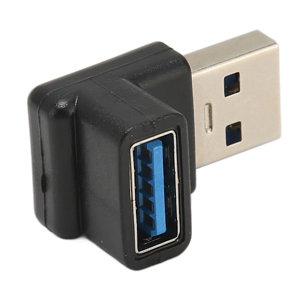 Oikeakulmainen 90 asteen USB-uros - USB-naaras -sovitin, pieni, kannettava, 10 Gbps nopea tiedonsiirto, USB3.1-lataussovitin