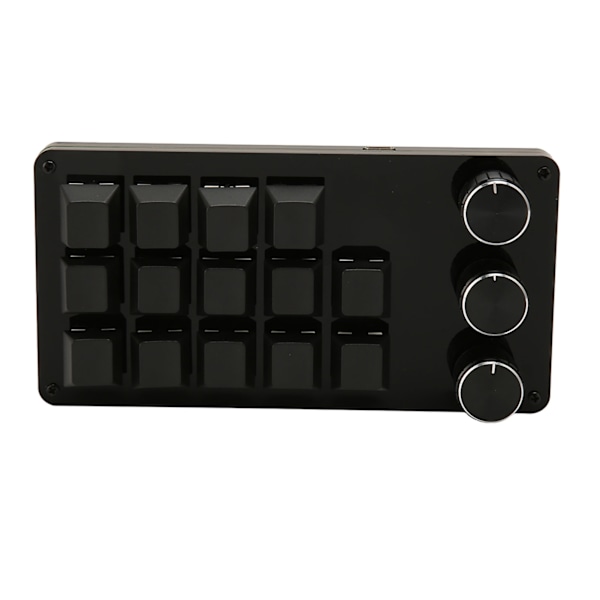 Mini Anpassningsbar Knappsats 14 Tangenter 3 Rattar Programmerbar Blå Brytare Hot Swappable Programmering Makroknappsats för Datorspel