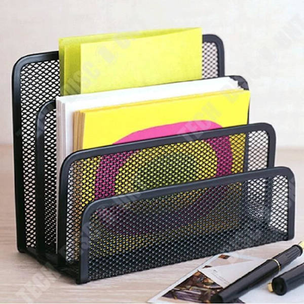 TD® Kontor-filoppbevaringsstativ Desktop-filmappe i metallnett i flere lag