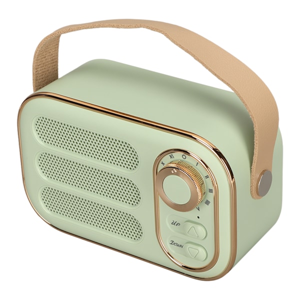 Bluetooth-kaiutin Stereo HiFi Ääni USB-lataus Retro Kannettava Langaton Kaiutin Kotiin Matkalle Vihreä