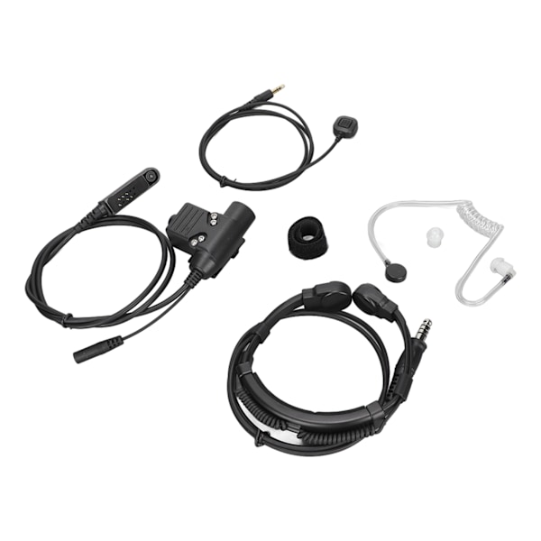 7.1mm Teleskopisk Halsmikrofon Headset Fingermikrofon U94 PTT Radio Ørepropp for Baofeng UV9R PLUS UVXR BF9700