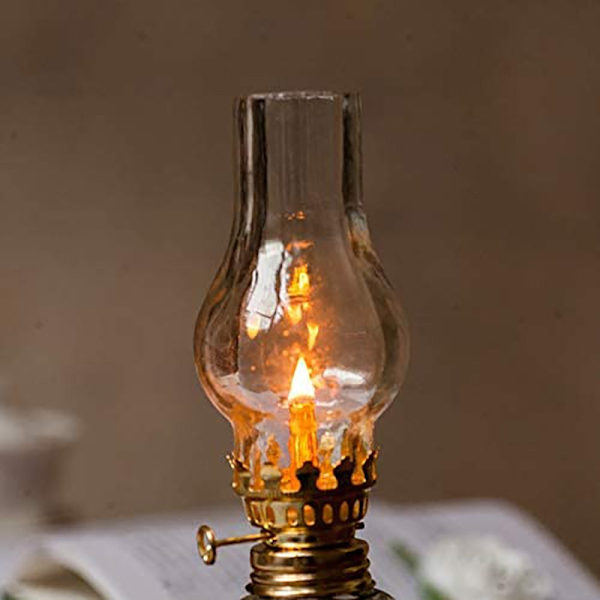 Parafinlampe, retro nostalgisk stormlykt, enkelt glass