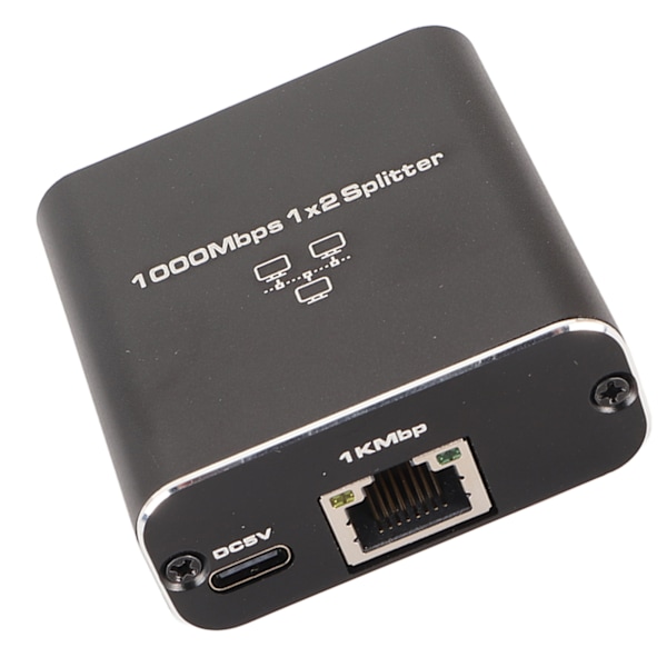 Ethernet Splitter RJ45 1 Inn 2 Ut Gigabit Internett Splitter 1000Mbps Høyhastighets LAN Splitter for TV-er Stasjonære Datamaskiner Rutere