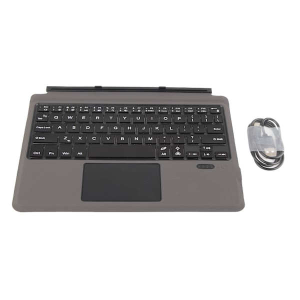 Trådlöst tangentbord BT5.0 Ultra Slim Touchpad PU Läder Enkel Kontroll Snabb Respons Tablet Tangentbord för Go 1 2 3 Med Färgglad Bakgrundsbelysning (450mAh Batteri)