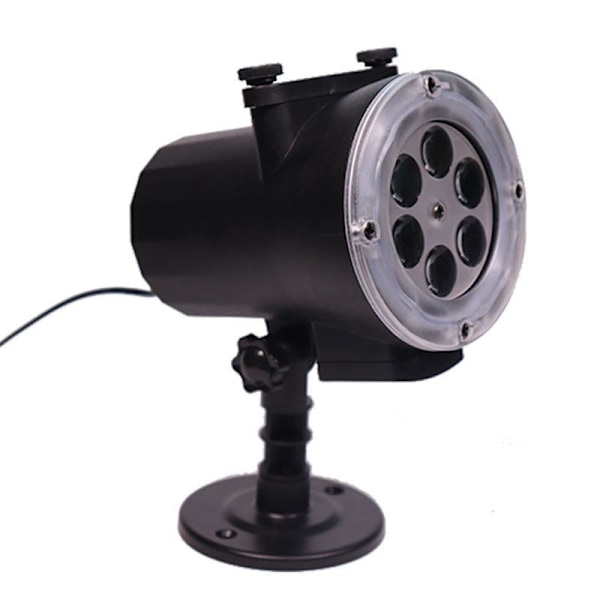 Highlight 12-Korts Projeksjonslampe, LED Snøfnugg Lampe, Mini Fargerik Juledekorasjon Plenlampe (US Standard)