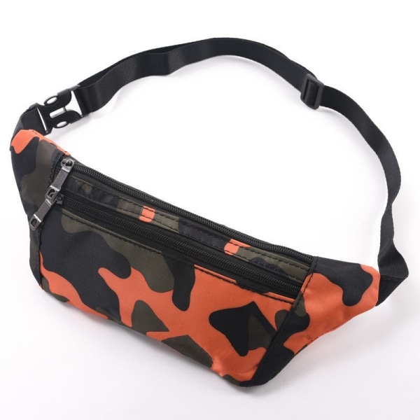 Miehet Naiset Fanny Pack -vyötärölaukku Naisten Vedenpitävä Näkymätön Pieni Vuorikiipeilyjuoksumatkapuhelin Orange Camouflage