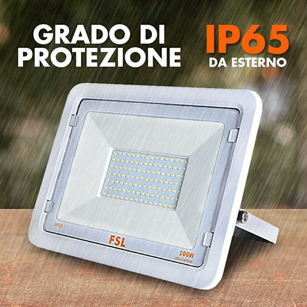 Musta LED-ulkovalaisin 100 W, 8000 Lm, 4000 K luonnonvalkoinen, IP65 vedenpitävä valonheitin, puutarhavalo, sisä- ja ulkovalaistus