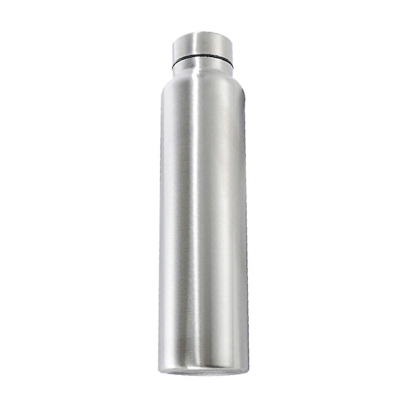 650 ml/1000 ml rustfrit stål sportsvandflaske Enkeltlags robust vandkop Metalflaske drikkevarer Camping Sport Gym dark gray none