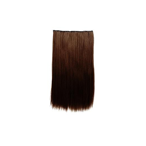 Clip-on hiukset - Kiharat & Suorat Hiukset - 70 cm Tummanruskea DarkBrown one size