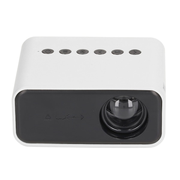 Mini Projektor Bærbar Mini Hjemmekino Projektor HD LED Mikro Mobiltelefon Samme Skjerm Projektor for Laptop TV Telefon Nettbrett Hvit EU Plugg 100-240V