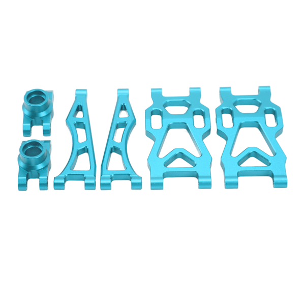 RC Swing Arm Kit Aluminiumlegering Bakre Nedre Övre Fjädringsarm med Bakaxelkopp Uppgraderingsdelar för SCY 16101PRO 16102 1/16 RC Biltillbehör Blå