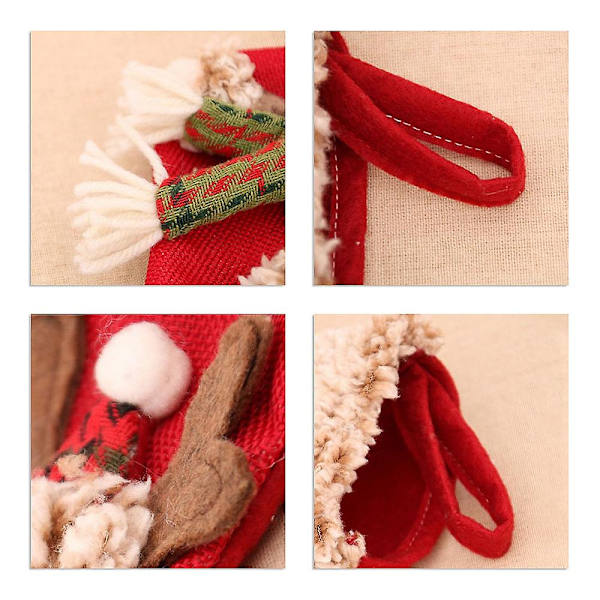 Julstrumpa Jultomten Godis Sock Presentpåse Xmas Tree Hanging Decor Bag, C