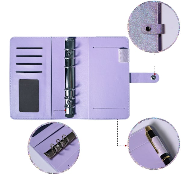Budgetbind for at spare penge A6 Budgetbind purple