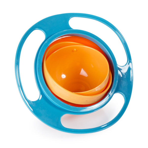 Barns 360 graders rotation spillsäker skål Roliga barn Blue