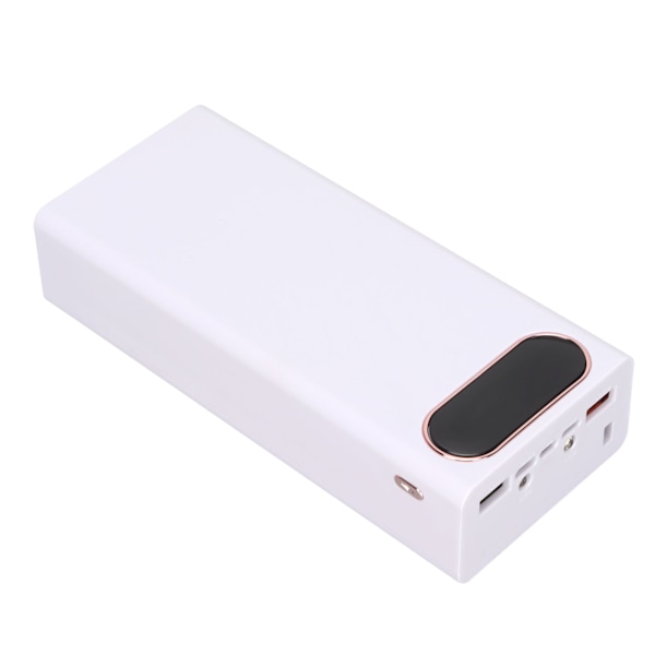 L16 16x18650 DIY Power Bank 2 USB -ulostuloa 22,5 W:n pikalataus Akkukotelon kotelo LCD-näytöllä ja Micro Type C -sisääntulolla, valkoinen