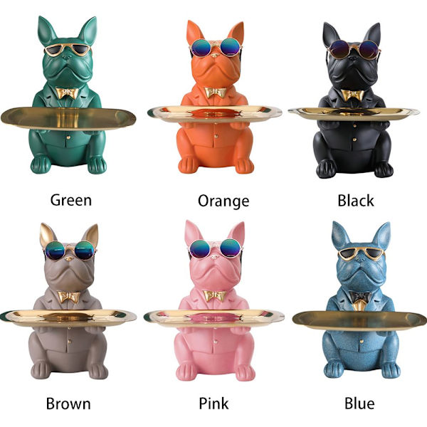 Bulldog Skulptur Hund Statue ROSA