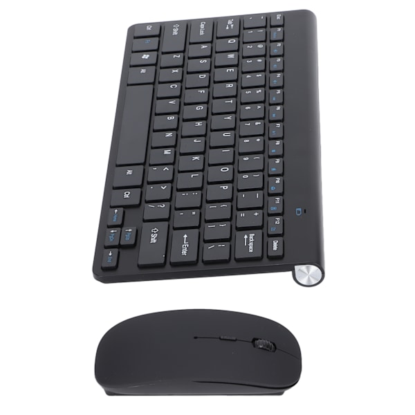 Tangentbords- och muskombination Trådlös 2.4G USB Ultraslim Bärbar Ergonomisk Slitstark Tangentbord och Mus för Bärbar Dator Svart