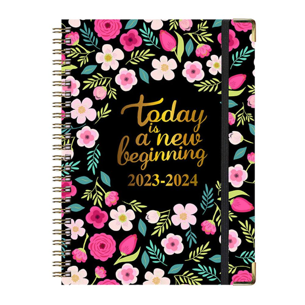 1 st Notebook Notepad A5 Coil Planerar denna Work Motion Punch Schemabok style3