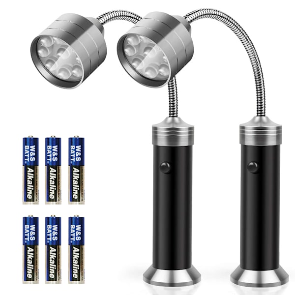 2 stk. grilllys, magnetisk grilllampe med belysning på begge sider