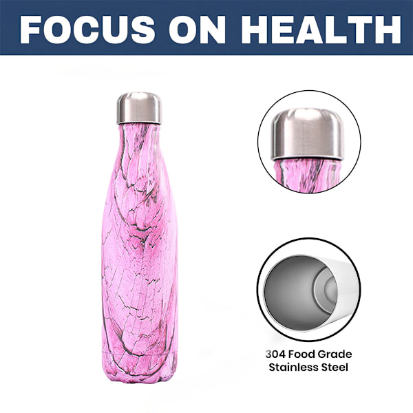1. Isolerte 500 ml kaldkopp i 304 rustfritt stål, Sport pink