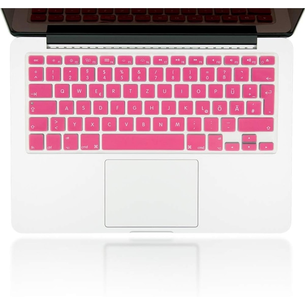 Farve: Pink Pink Keyboard Cover Kompatibel med Macbook Air/Pr