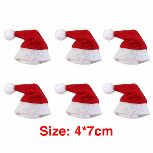 20-60 st Mini julhatt Lollipop Lollypop Jultomte Cap Wrap Xmas Party Dec 20ST