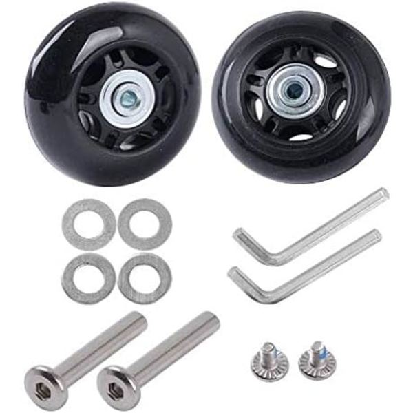 2st set resväska hjul (70*6*24mm axellängd:35mm) Ersättning