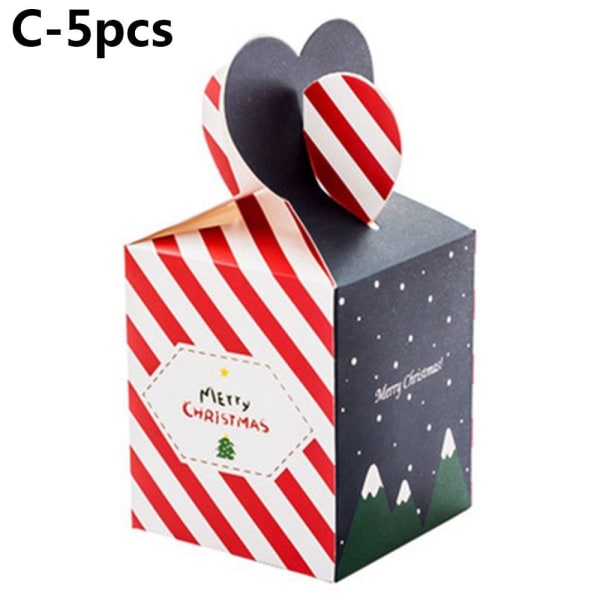 5/10st Xmaspåsar Godislåda Pappersbärare C-5ST