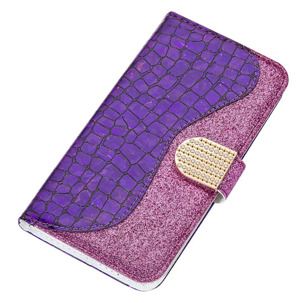 SKALO Samsung A54 5G Glitter design Lompakko kotelo - Violetti Purple