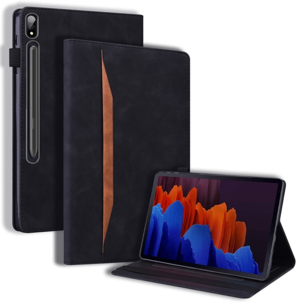 SKALO Samsung Tab S7/S8 PU-nahkainen lompakkokotelo, jossa on ky Black