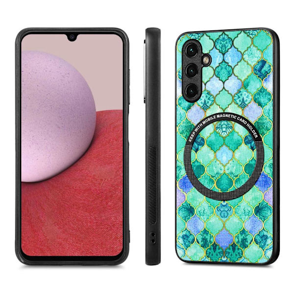 SKALO Samsung A14 4G/5G Motif Suojakuori magneettirenkaalla - #2 Multicolor