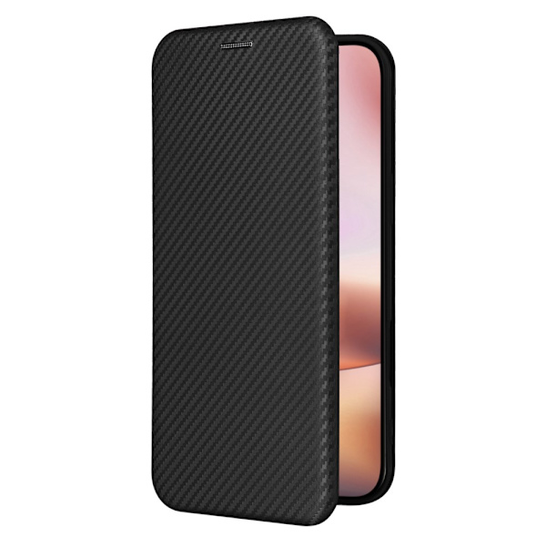 SKALO iPhone 16 Plus Carbon Fiber Pungetui - Sort Black