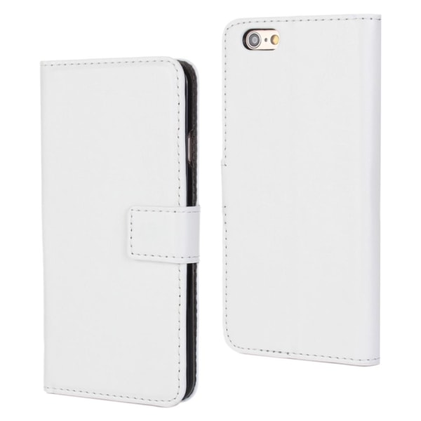 PU-nahkainen lompakkokotelo iPhone 6 / 6S PLUS -puhelimelle - enemmän värejä White