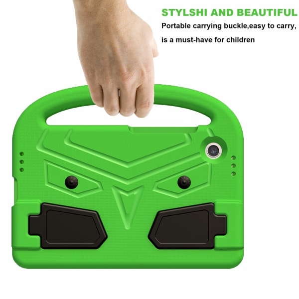 SKALO Samsung Tab A9 Lapsikuori kahvalla ja jalustalla - Vihreä Green