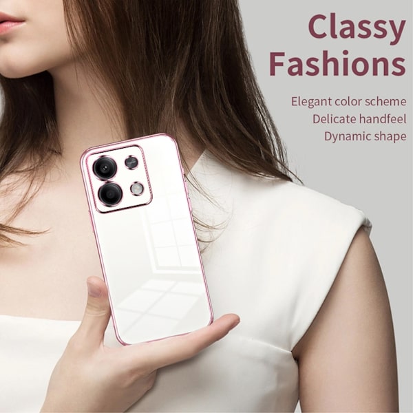 SKALO Xiaomi Redmi Note 13 5G Electroplating Color Skal - Rosa Rosa