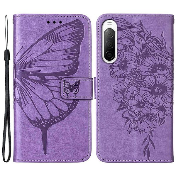 SKALO Sony Xperia 10 IV Mandala lompakkokotelo - Violetti Purple