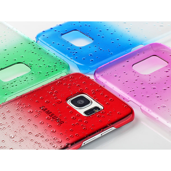 Gradient cover til Samsung S6 med vanddråber - flere farver Yellow
