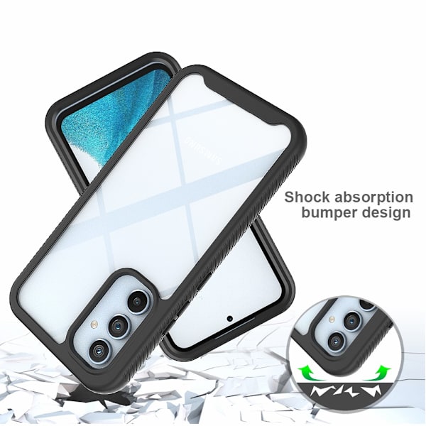 SKALO Samsung A54 5G Shockproof Clear Hybrid Skal - Mörkblå Mörkblå