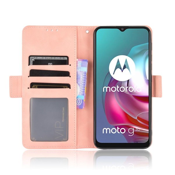 SKALO Moto G20/G30 6-FACK Plånboksfodral - Rosa Pink